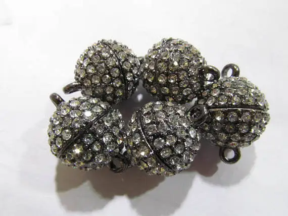 12pcs gunmetal pave bing crystal Clasps Magnetic Jewelry Clasp Round Ball rose gold antique silver Gunmetal Connector 8-16mm
12pcs gunmetal pave bing crystal Clasps Magnetic Jewelry Clasp Round Ball rose gold antique silver Gunmetal Connector 8-16mm