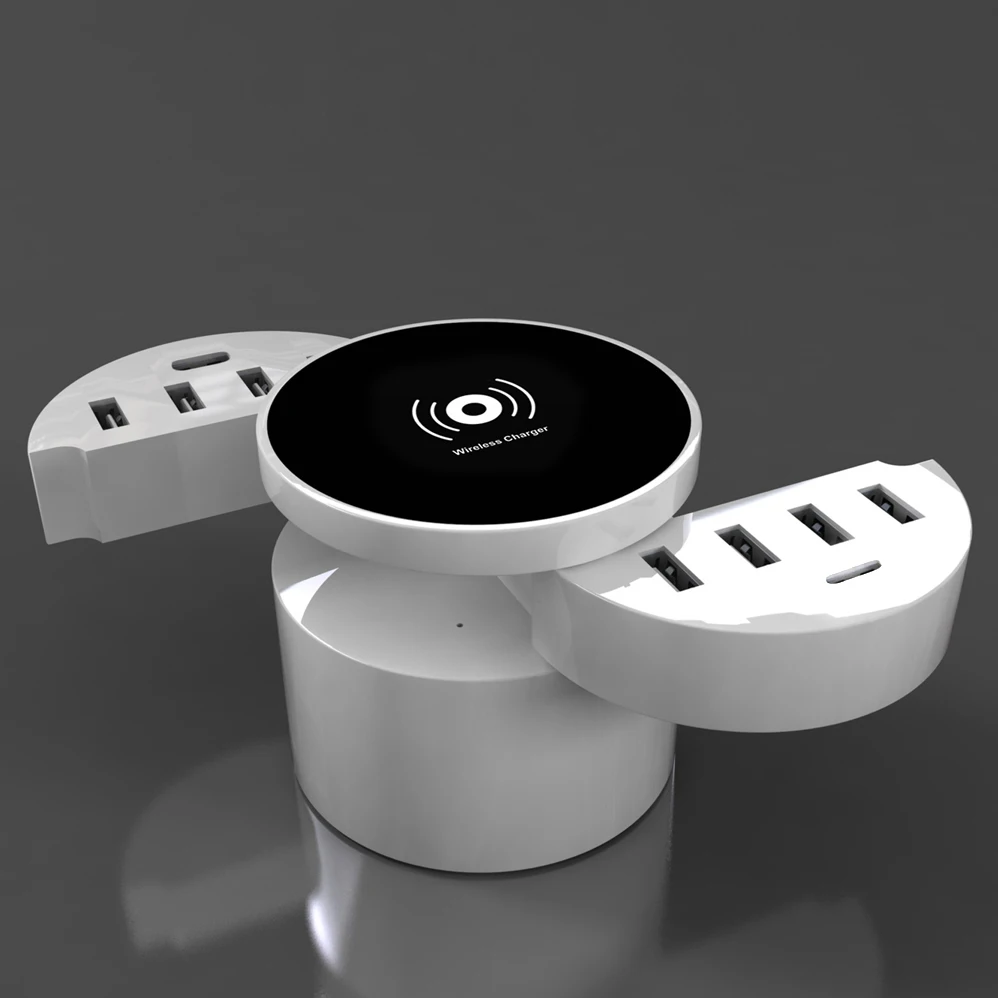 40W 10 Port USB Type C Charger Station HUB QI Wireless Charger For IPone X HuaWei XiaoMi Samsung S9 S8 Phone Universal Charging
40W 10 Port USB Type C Charger Station HUB QI Wireless Charger For IPone X HuaWei XiaoMi Samsung S9 S8 Phone Universal Charging