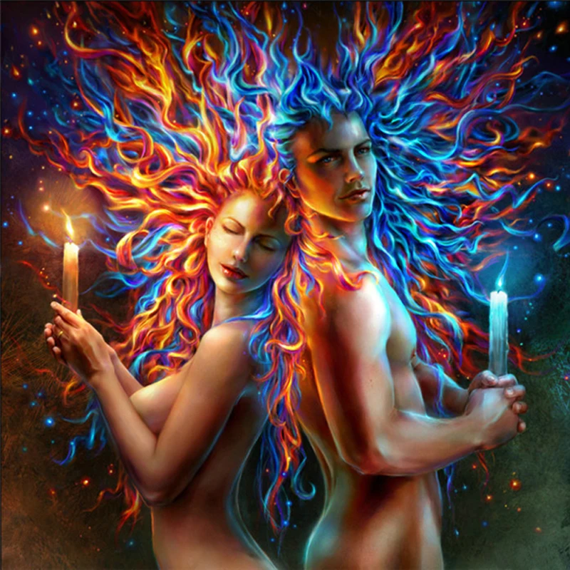 Full DIY Diamond Embroidery Cross Stitch Naked Flame Couple Full Square Stick Drill Drawing Resin 3D Diamond Painting Rhinestone
Full DIY Diamond Embroidery Cross Stitch Naked Flame Couple Full Square Stick Drill Drawing Resin 3D Diamond Painting Rhinestone