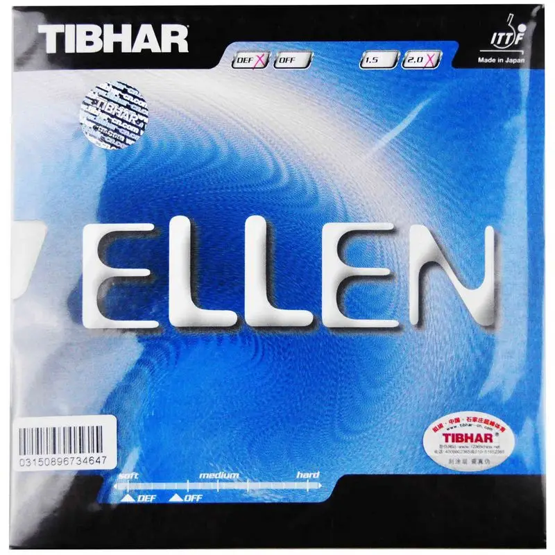 Оригинальная дугозащищенная резиновая губка Tibhar Ellen для настольного тенниса