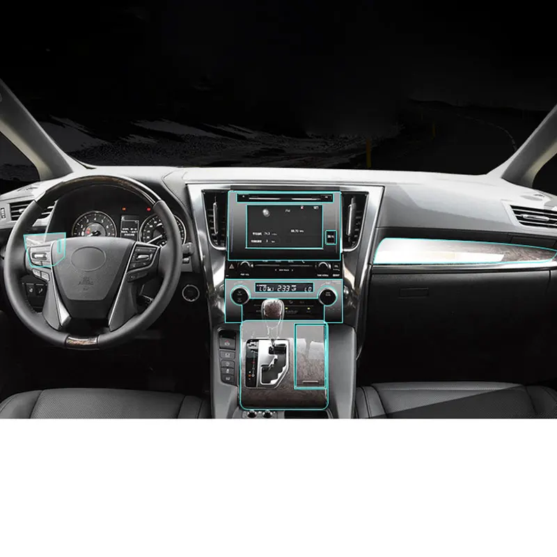 Car Sticker For Toyota transparent TPU Protective Film stickers for Toyota Alphard Interior accessories
Car Sticker For Toyota transparent TPU Protective Film stickers for Toyota Alphard Interior accessories