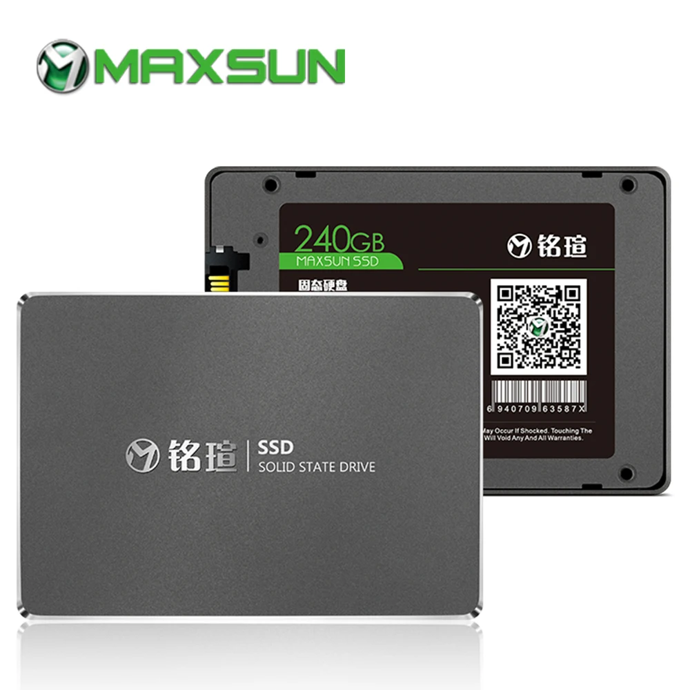 MAXSUN SSD 240 ГБ непрерывное считывание до 490 МБ/с./с SATA 6 ГБ/сек. SMI TLC III Гарантия 3 года