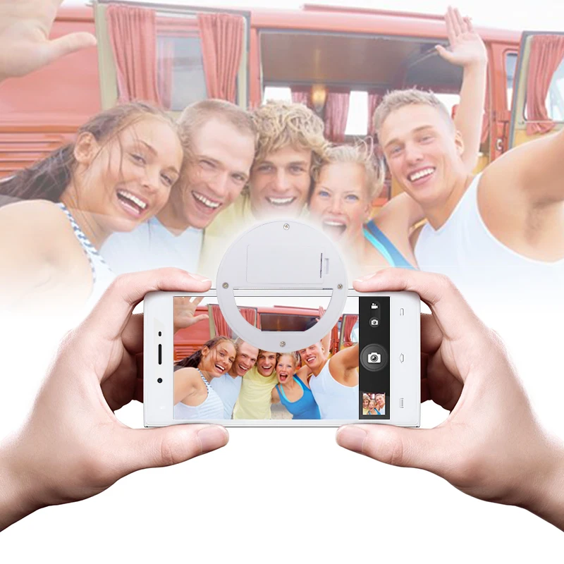 Кольцо для селфи фотосъемки портативный светодиодный светильник телефона