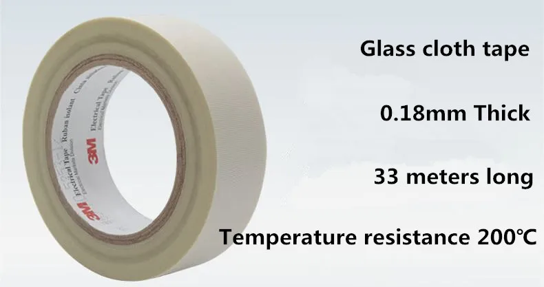 33Meters 0.18mm thick Glass Cloth Tape 3M High Temperature Flame Retardant Single Insulating Cloth Tape Glass Fiber
33Meters 0.18mm thick Glass Cloth Tape 3M High Temperature Flame Retardant Single Insulating Cloth Tape Glass Fiber