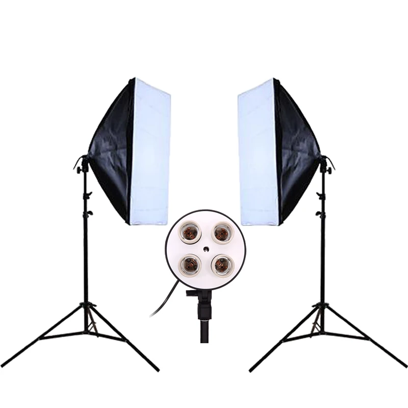 Photo Studio Kit Photography Lighting 2PCS* 4 Socket Lamp Holder + 2PCS*50*70CM Softbox +2PCS*2m Light Stand
Photo Studio Kit Photography Lighting 2PCS* 4 Socket Lamp Holder + 2PCS*50*70CM Softbox +2PCS*2m Light Stand