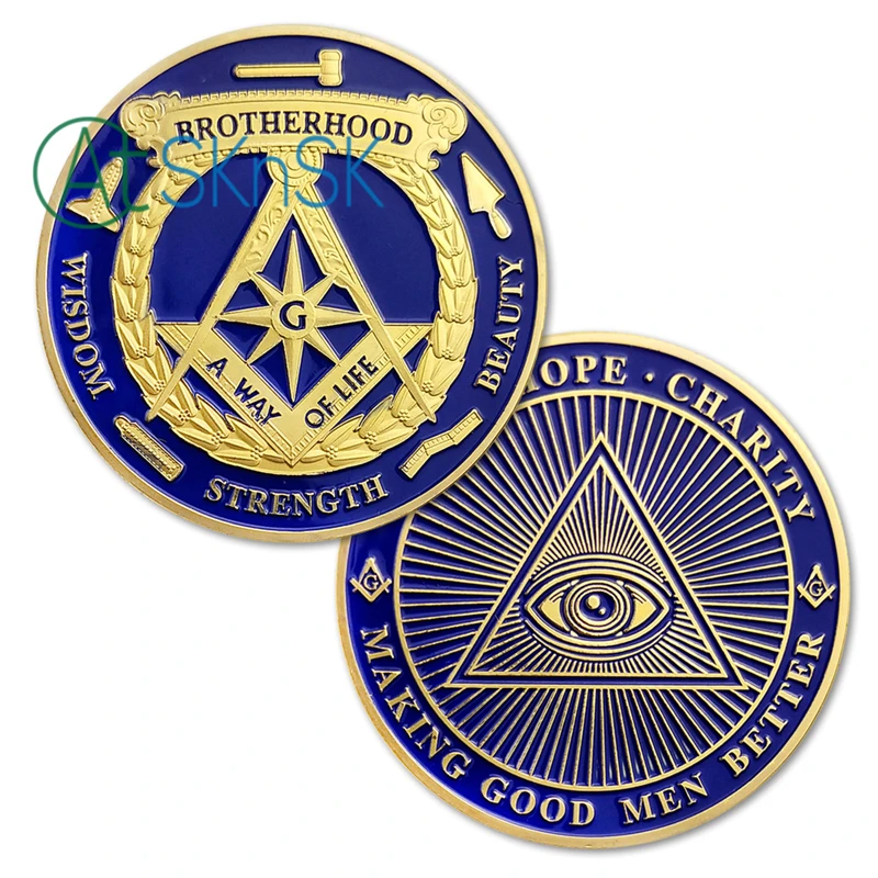 1-10Pcs Masonic Eye Gold Plated Coins United States Brotherhood Challenge Coins Collectibles Gift Freemason Commemorate Coin
1-10Pcs Masonic Eye Gold Plated Coins United States Brotherhood Challenge Coins Collectibles Gift Freemason Commemorate Coin