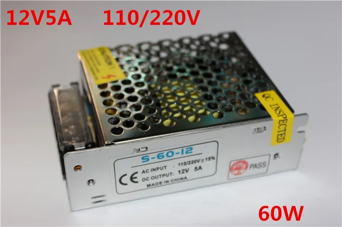 Mini 110v/220v ac 100% metal case type 12V5A Non-waterproof type led driver 60w switching power supply
Mini 110v/220v ac 100% metal case type 12V5A Non-waterproof type led driver 60w switching power supply
