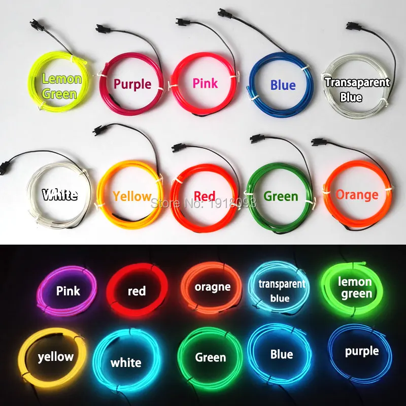 3.2mm EL Wire Rope Tube 1-25Meter Hot Craft Decorative Flexible LED Strip Neon Light 10 Color Choice Not Include EL Control
3.2mm EL Wire Rope Tube 1-25Meter Hot Craft Decorative Flexible LED Strip Neon Light 10 Color Choice Not Include EL Control