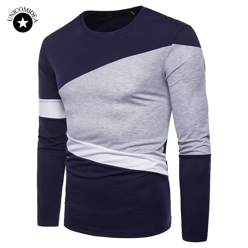 Plus Size Mens T Shirt Casual Crew Neck Long Sleeve T-shirt Patchwork Slim Fit Tees Tops Basic T-shirts Male
Plus Size Mens T Shirt Casual Crew Neck Long Sleeve T-shirt Patchwork Slim Fit Tees Tops Basic T-shirts Male