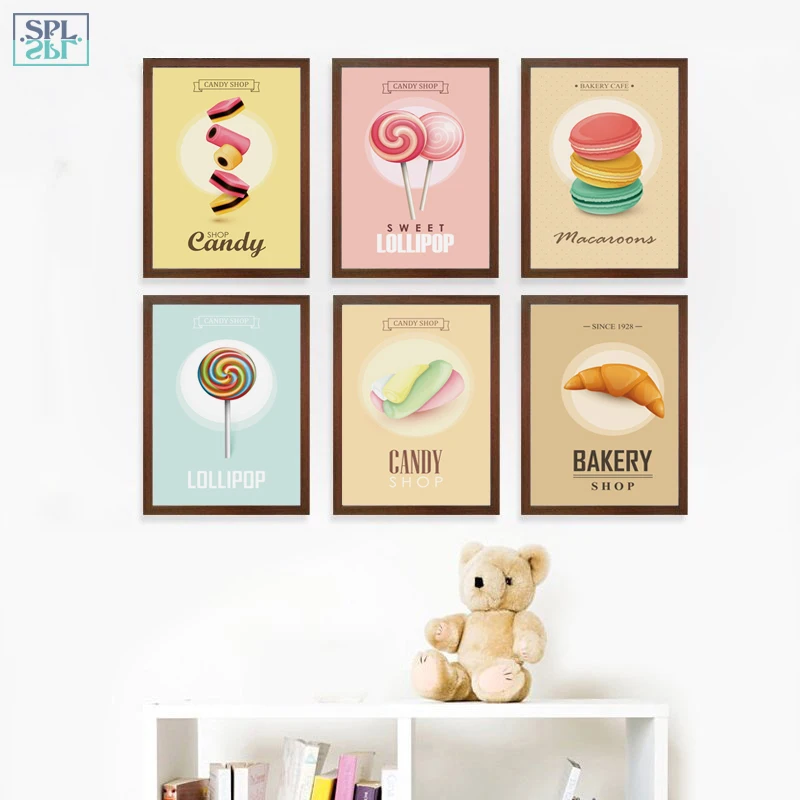 SPLSPL Baby Room Wall Decoration Candy Shop Dessert Canvas Art Painting Posters and Prints Cuadros Decoracion for Living Room
SPLSPL Baby Room Wall Decoration Candy Shop Dessert Canvas Art Painting Posters and Prints Cuadros Decoracion for Living Room