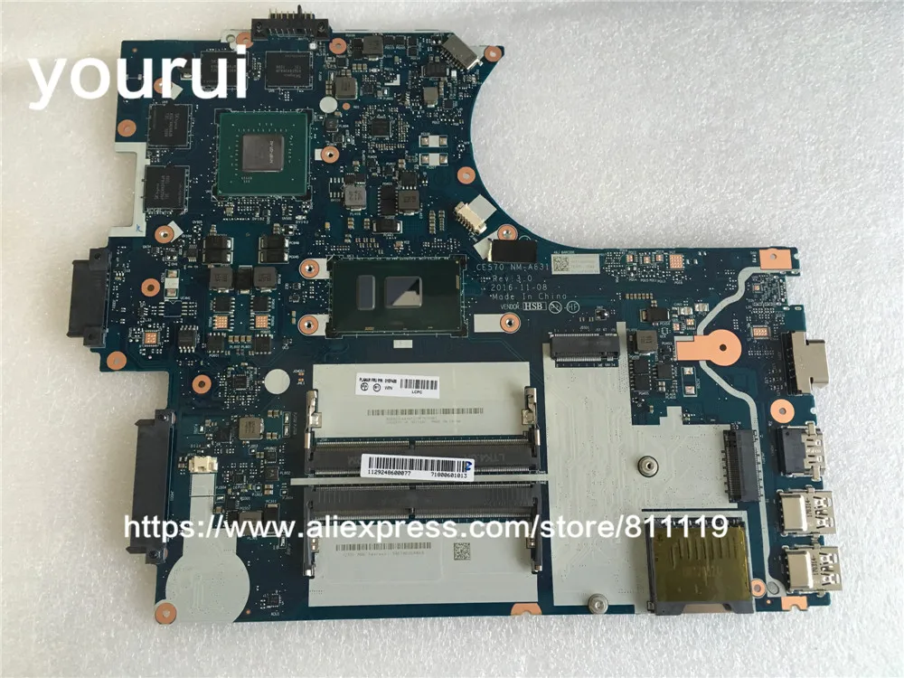 Материнская плата yourui для материнской платы CE570 NM-A831 I7-7500U SR2ZV для Lenovo 570 15,6 дюймов SR2ZU i5-7200U DDR4 GTX950M
Материнская плата yourui для материнской платы CE570 NM-A831 I7-7500U SR2ZV для Lenovo 570 15,6 дюймов SR2ZU i5-7200U DDR4 GTX950M