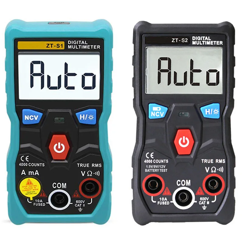 1pcs ZT-S1 ZT-S2 Digital Multimeter Tester True RMS 4000 Counts Multimetro AC DC 600V Voltmeter with NCV Data Hold LCD Backlit
1pcs ZT-S1 ZT-S2 Digital Multimeter Tester True RMS 4000 Counts Multimetro AC DC 600V Voltmeter with NCV Data Hold LCD Backlit