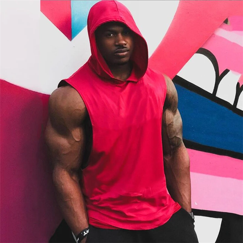 New Summer Cotton Blank Bodybuilding Tank top Men Fitness Hooded Vest Sleeveless Hoodie Sporting Loose Workout Gyms Clothing
New Summer Cotton Blank Bodybuilding Tank top Men Fitness Hooded Vest Sleeveless Hoodie Sporting Loose Workout Gyms Clothing