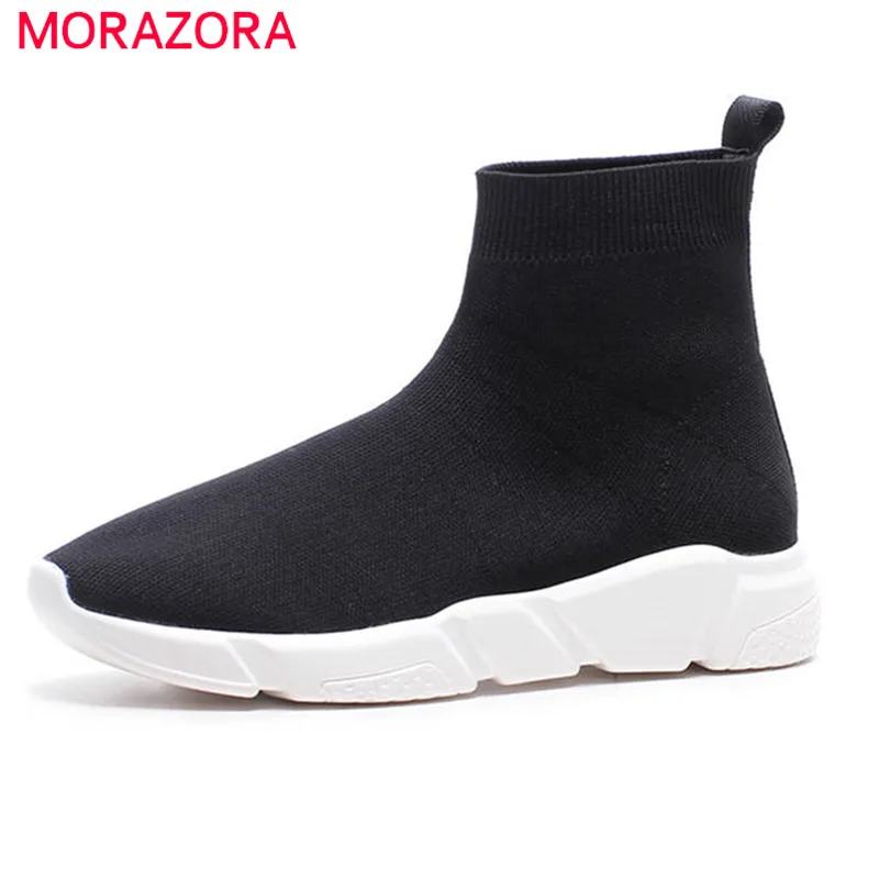 MORAZORA 2020 new style Stretch socks boots solid colors ankle boots for women comfortable flat shoes woman autumn boots
MORAZORA 2020 new style Stretch socks boots solid colors ankle boots for women comfortable flat shoes woman autumn boots