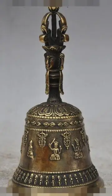 S02311 15"china buddhism bronze copper Kwan-Yin GuanYin Bodhisattva buddha lotus statue