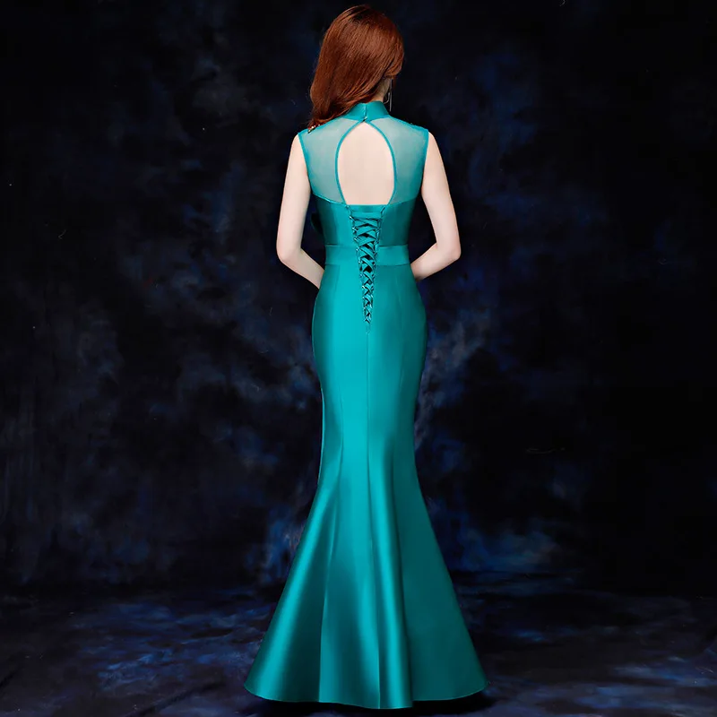Green Sexy Mermaid Long Stage Show Cheongsam Dress Vestidos Chinos Oriental Qipao Evening Gowns Classic Party Dress Size S-XXL
Green Sexy Mermaid Long Stage Show Cheongsam Dress Vestidos Chinos Oriental Qipao Evening Gowns Classic Party Dress Size S-XXL