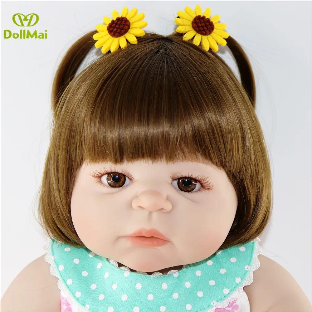 Полностью силиконовые куклы для новорожденных девочек 23 "57 см Bebes reborn boneca menina