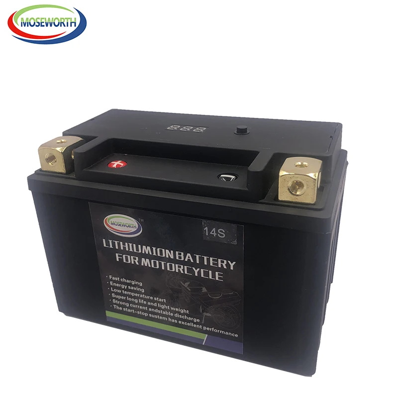14S lithium-ion Motorcycle LiFePO4 Battery 12V Battery 450CCA 14AH Size-150*87*110mm Jump Starter with BMS Voltage Protection
14S lithium-ion Motorcycle LiFePO4 Battery 12V Battery 450CCA 14AH Size-150*87*110mm Jump Starter with BMS Voltage Protection