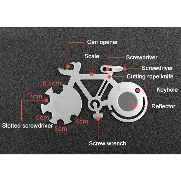 1pcs Multifunctional Tool Outdoor Mountain Bike Card Wrench Can Opener Bottle Opener Cut Rope FK88
1pcs Multifunctional Tool Outdoor Mountain Bike Card Wrench Can Opener Bottle Opener Cut Rope FK88