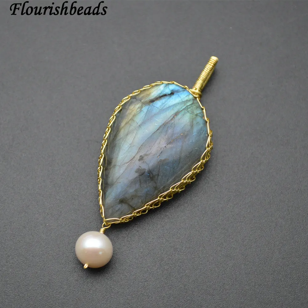 High Quality Natural Labradorite Stone Cabochon Wire Wrapped Laceword Pendant Fit Necklace Making
High Quality Natural Labradorite Stone Cabochon Wire Wrapped Laceword Pendant Fit Necklace Making