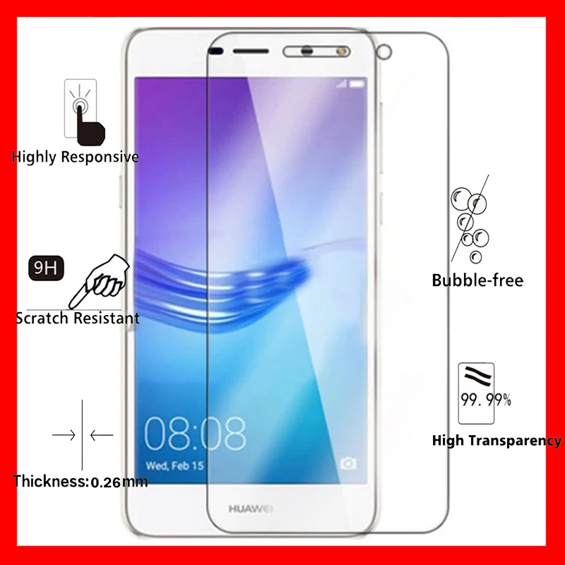 2.5D Tempered Glass for Huawei Y5 2017 9H Explosion-proof Protective Film Screen Protector MYA-L02 MYA-L03 MYA-L22 | Мобильные