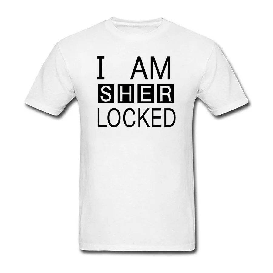 I Am Sherlocked Ман уникальный хлопок Рубашка с короткими рукавами футболки круглым