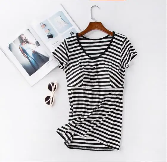 Fdfklak Summer Modal T-Shirt For Pregnant Women Short Sleeve Striped Breastfeeding Clothes Nursing Top Feeding Clothes M-XXLF243
Fdfklak Summer Modal T-Shirt For Pregnant Women Short Sleeve Striped Breastfeeding Clothes Nursing Top Feeding Clothes M-XXLF243