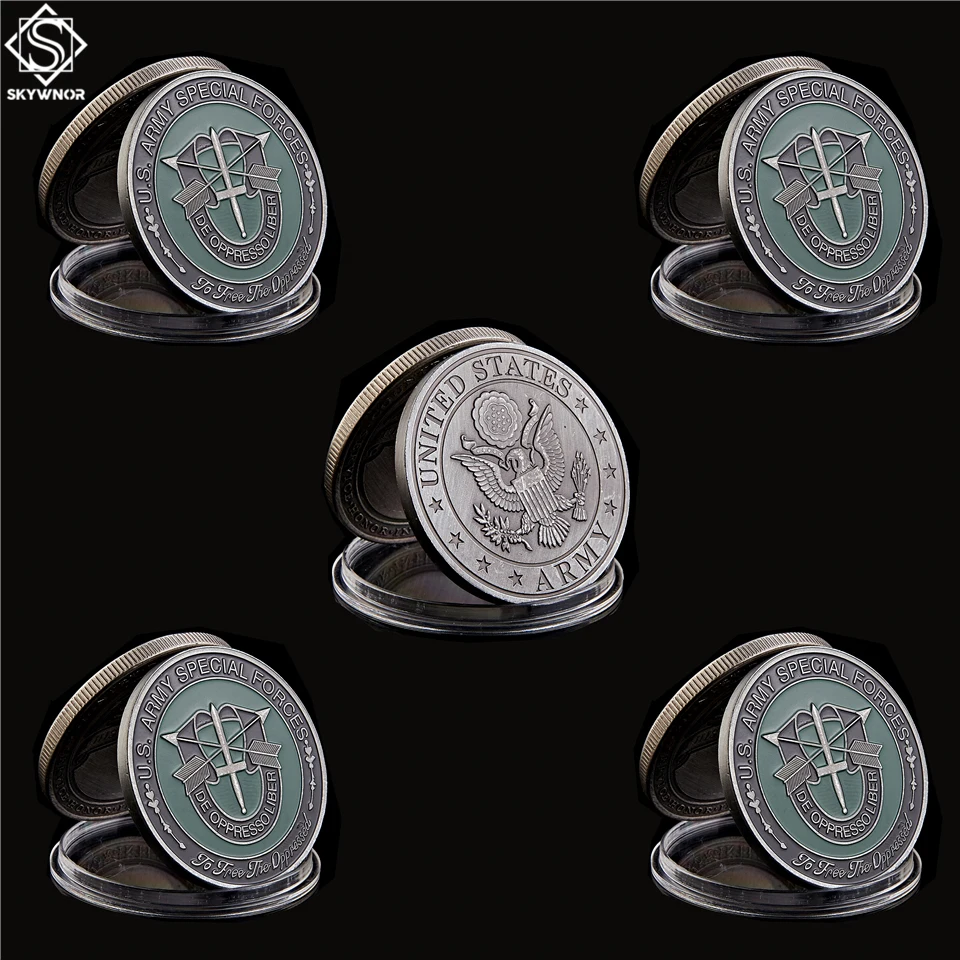 5PCS/Lot United States Army Challenge Green Berets Coin Special Forces De Oppresso Liber Liberate From Oppression
5PCS/Lot United States Army Challenge Green Berets Coin Special Forces De Oppresso Liber Liberate From Oppression