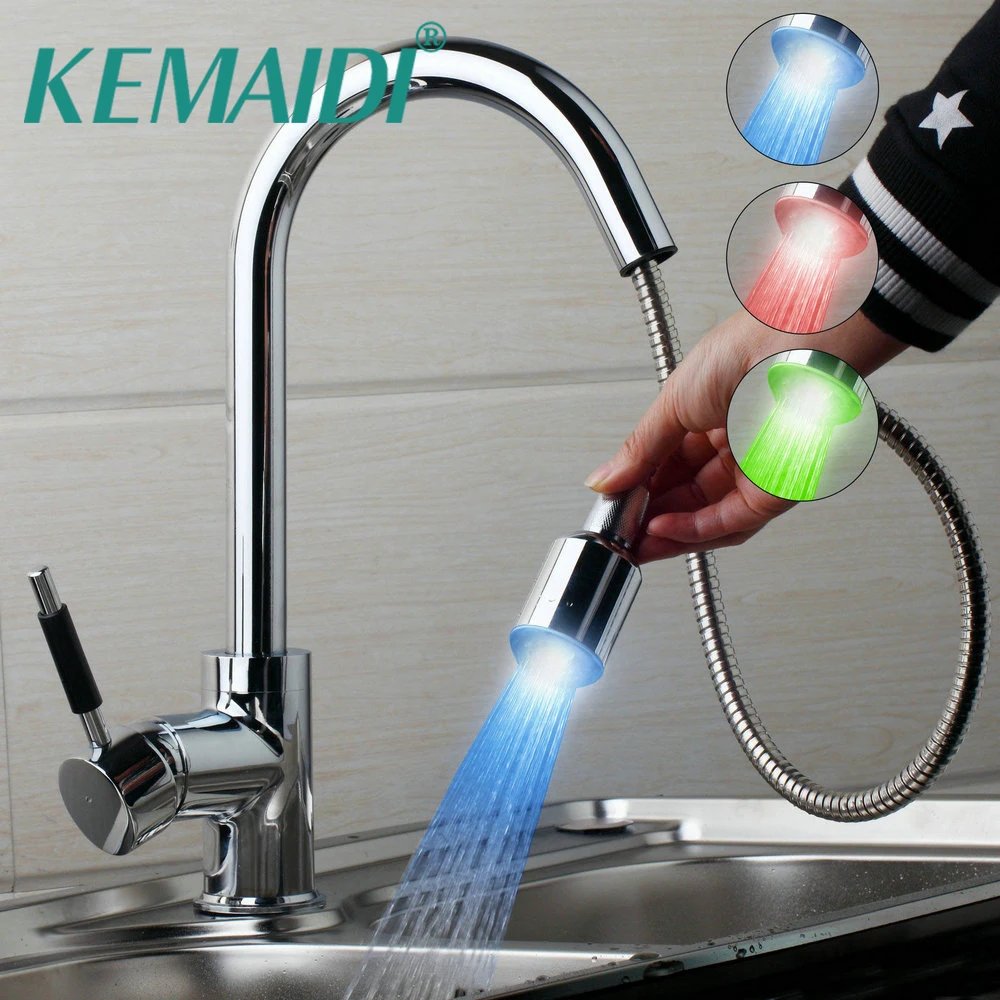 KEMAIDI светодиодные смесители для кухни с резиновым дизайном хромированный смеситель кран для кухни с одной ручкой выдвижной кран на бортике
KEMAIDI светодиодные смесители для кухни с резиновым дизайном хромированный смеситель кран для кухни с одной ручкой выдвижной кран на бортике