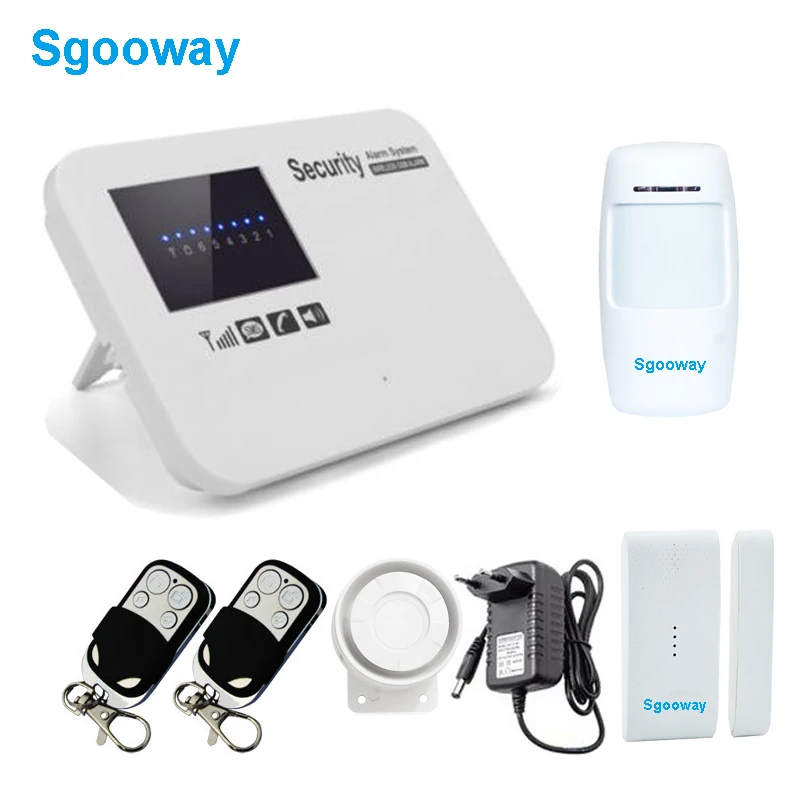NEW Sgooway Wireless GSM Alarm System Home Alarm Systems with PIR Detector Russian English Spanish French Voice Security GSM
NEW Sgooway Wireless GSM Alarm System Home Alarm Systems with PIR Detector Russian English Spanish French Voice Security GSM