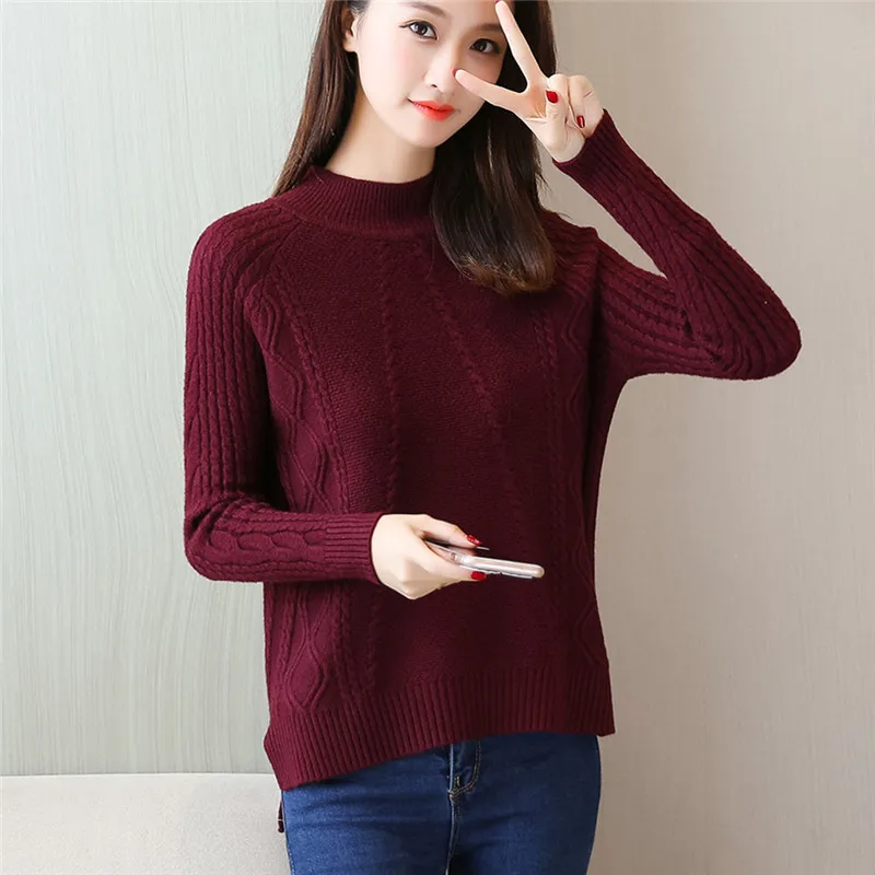 Women Sweaters Thick Pullovers and Jumpers Crew Neck Wool Pullover Twist Split Pull Femme Autumn Winter 2020 Knitted Sweaters 
Women Sweaters Thick Pullovers and Jumpers Crew Neck Wool Pullover Twist Split Pull Femme Autumn Winter 2020 Knitted Sweaters