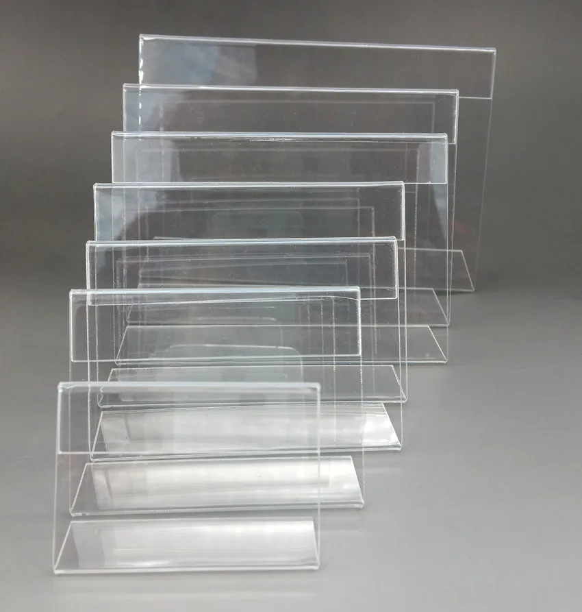 Acrylic T1.3mm Clear Plastic Table Sign Price Tag Label Display Paper Promotion Card Holders Small L Shape Stands 3000pcs
Acrylic T1.3mm Clear Plastic Table Sign Price Tag Label Display Paper Promotion Card Holders Small L Shape Stands 3000pcs