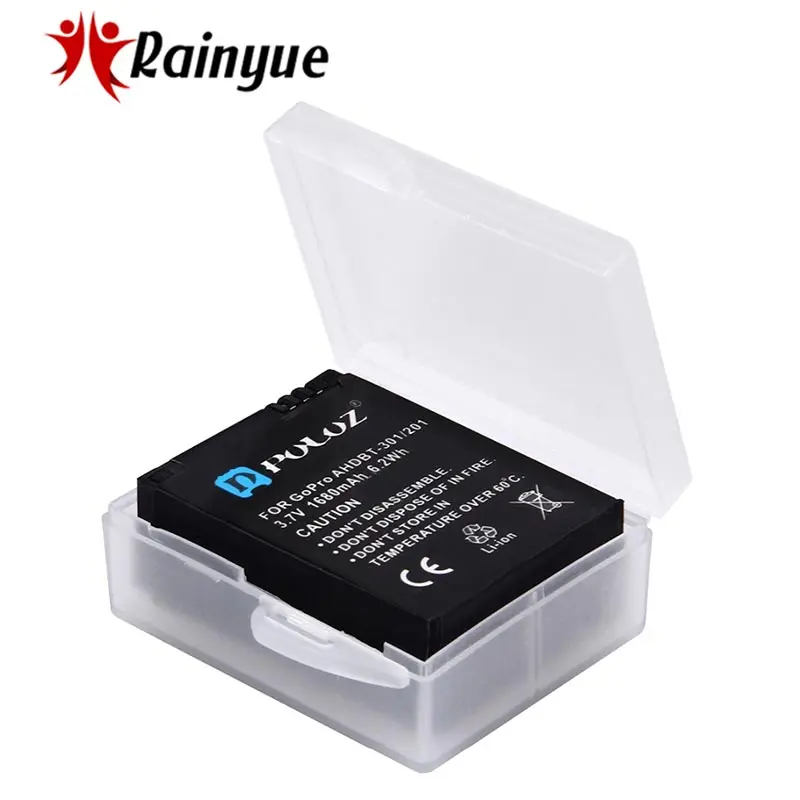 PULUZ PU136 жесткий Пластик прозрачный Батарея коробка для хранения GoPro HERO5 AHDBT-501/3 +/3