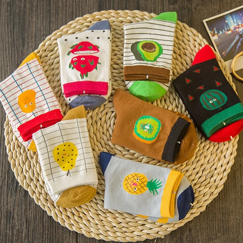 1Pair Fashion Comfortable cotton material fruit socks lady cute dragon fruit, kiwi, avocado kawaii cute Harajuku spring socks 
1Pair Fashion Comfortable cotton material fruit socks lady cute dragon fruit, kiwi, avocado kawaii cute Harajuku spring socks