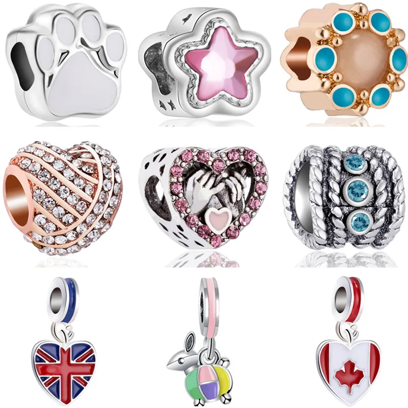 High Quality Small Bear Mouse Map Robot Hearts Crystal Beads Fit Original Pandora Charms Bracelets DIY Pulsera for Women Trinket
High Quality Small Bear Mouse Map Robot Hearts Crystal Beads Fit Original Pandora Charms Bracelets DIY Pulsera for Women Trinket