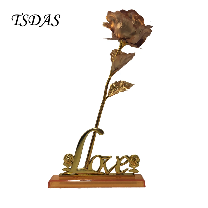 Never Fade 24k Gold Plated Rose With LOVE Base Best Gifts for Lover, 25*8cm Golden Artificial Flowers Accept Drop Shipping
Never Fade 24k Gold Plated Rose With LOVE Base Best Gifts for Lover, 25*8cm Golden Artificial Flowers Accept Drop Shipping