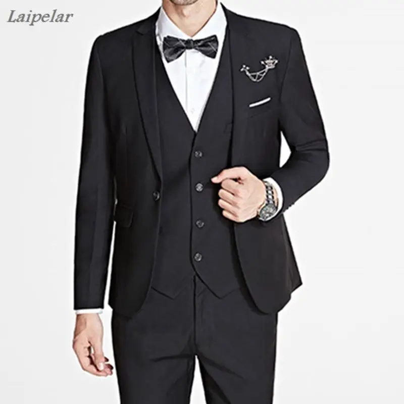 3 Pieces Sets / Men's Business Casual Slim Fit Suit Blazers Groom Wedding Dress One Button Suits Jacket+pant+vest Trousers Coat
3 Pieces Sets / Men's Business Casual Slim Fit Suit Blazers Groom Wedding Dress One Button Suits Jacket+pant+vest Trousers Coat