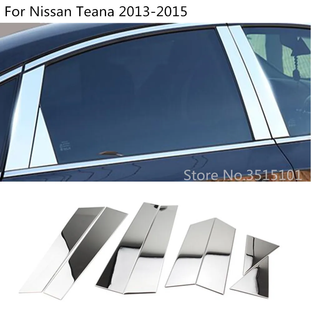 Car body stick stainless steel glass window garnish pillar middle column trim hood 8pcs For Nissan Teana Altima 2013 2014 2015
Car body stick stainless steel glass window garnish pillar middle column trim hood 8pcs For Nissan Teana Altima 2013 2014 2015