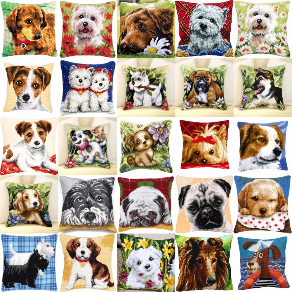 1Dog Collection 01 DIY Needlework Kit Acrylic Yarn Embroidery Pillow Tapestry Canvas Cushion Front Cross Stitch Pillowcase-
1Dog Collection 01 DIY Needlework Kit Acrylic Yarn Embroidery Pillow Tapestry Canvas Cushion Front Cross Stitch Pillowcase-