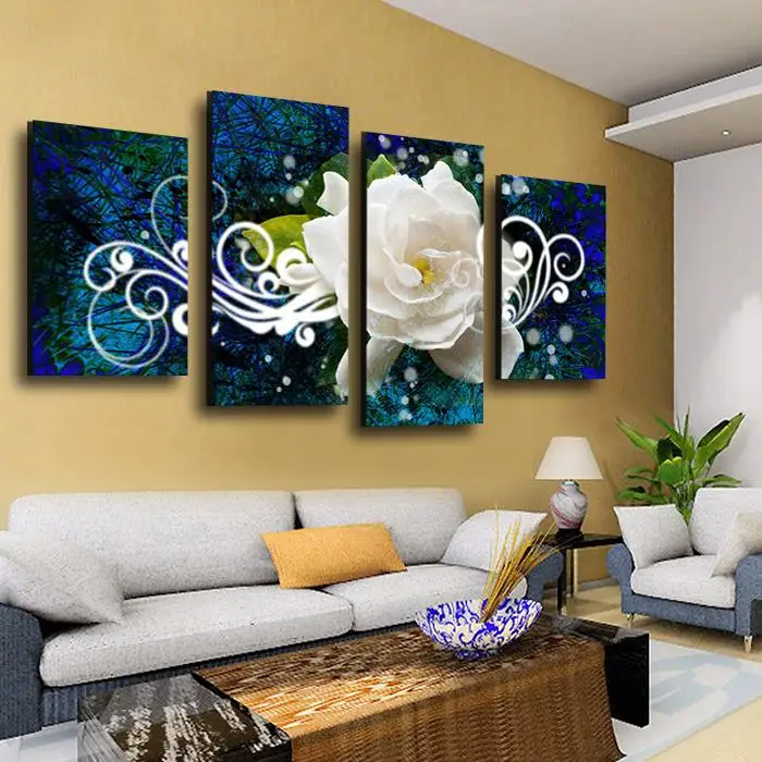 4 panel gardenia wall painting white Flowers print Large HD Picture Modern Home Wall Decor Canvas Print Painting Unframed
4 panel gardenia wall painting white Flowers print Large HD Picture Modern Home Wall Decor Canvas Print Painting Unframed