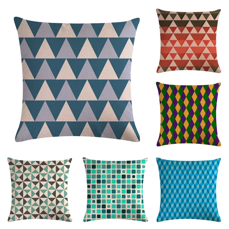 Diamond Geometry pattern Cushion cover Geometric Printed pillowcases Linen cotton Cushion Pillow covers Sofa Home Decor 45x45cm
Diamond Geometry pattern Cushion cover Geometric Printed pillowcases Linen cotton Cushion Pillow covers Sofa Home Decor 45x45cm
