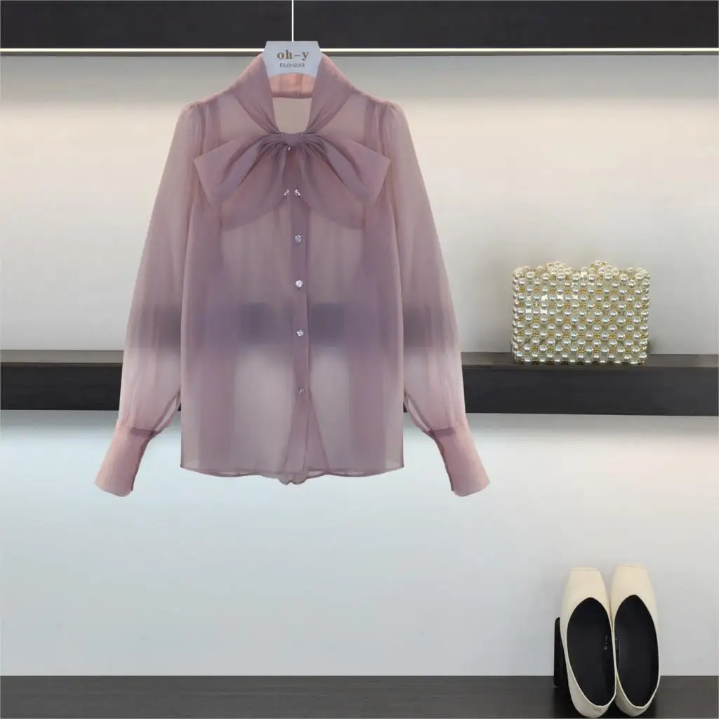 2020 Вадим из ацетата целлюлозы, прочный фонарь рукав корейский Blusa Новый Для женщин шифоновая рубашка с воротником-стойкой и галстуком-бабоч...
2020 Вадим из ацетата целлюлозы, прочный фонарь рукав корейский Blusa Новый Для женщин шифоновая рубашка с воротником-стойкой и галстуком-бабоч...