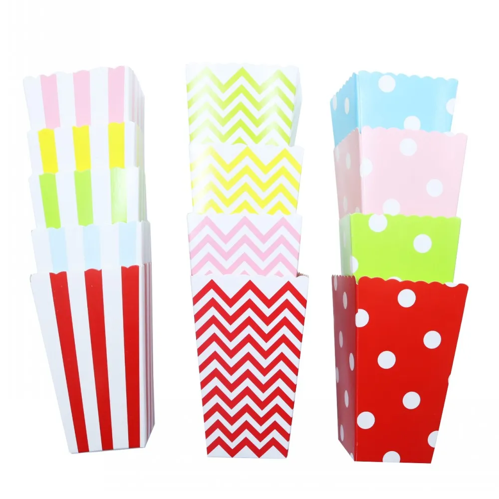 6pcs/lot Baby Shower Decoration Popcorn Boxes Kids Happy Birthday Party Boy and Girl Strip Polka Dot Chevron Movie Home Decor
6pcs/lot Baby Shower Decoration Popcorn Boxes Kids Happy Birthday Party Boy and Girl Strip Polka Dot Chevron Movie Home Decor
