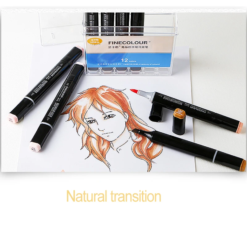 FINECOLOUR 12/24/36Color Skin Tones Soft Brush Markers Double Head Skin Art Marker Pen for School Student Supplies
FINECOLOUR 12/24/36Color Skin Tones Soft Brush Markers Double Head Skin Art Marker Pen for School Student Supplies