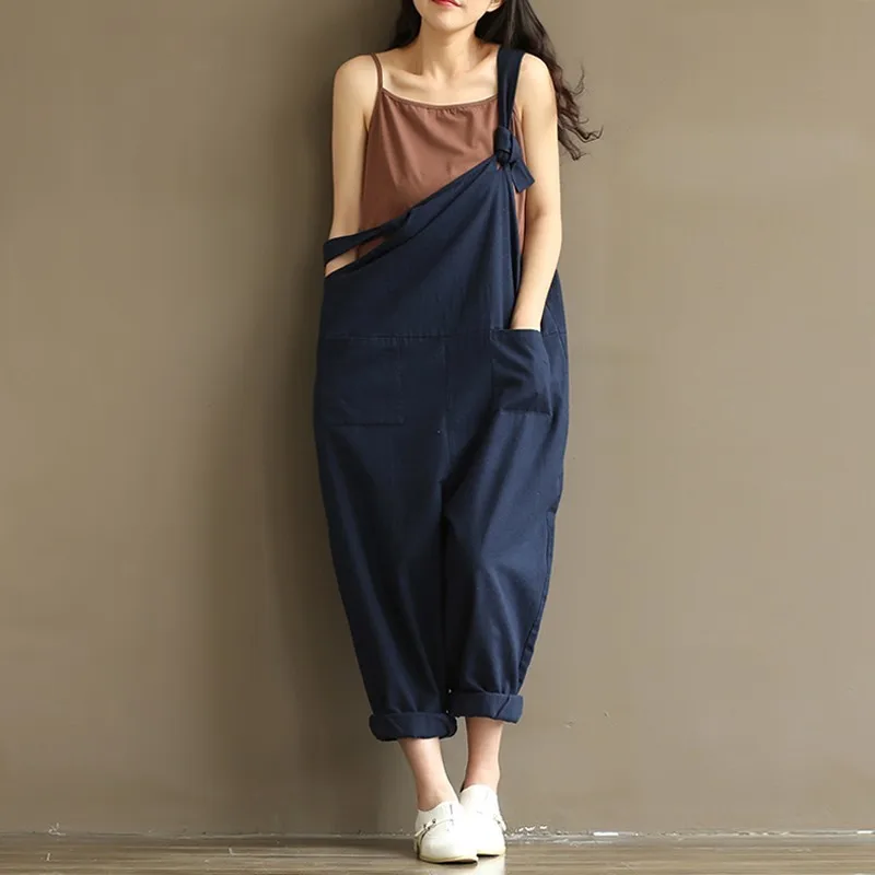 ZANZEA Women Strappy Sleeveless Bib Overalls Rompers Pockets Dungaree Spring Cotton Linen Long Suspender Jumpsuits
ZANZEA Women Strappy Sleeveless Bib Overalls Rompers Pockets Dungaree Spring Cotton Linen Long Suspender Jumpsuits