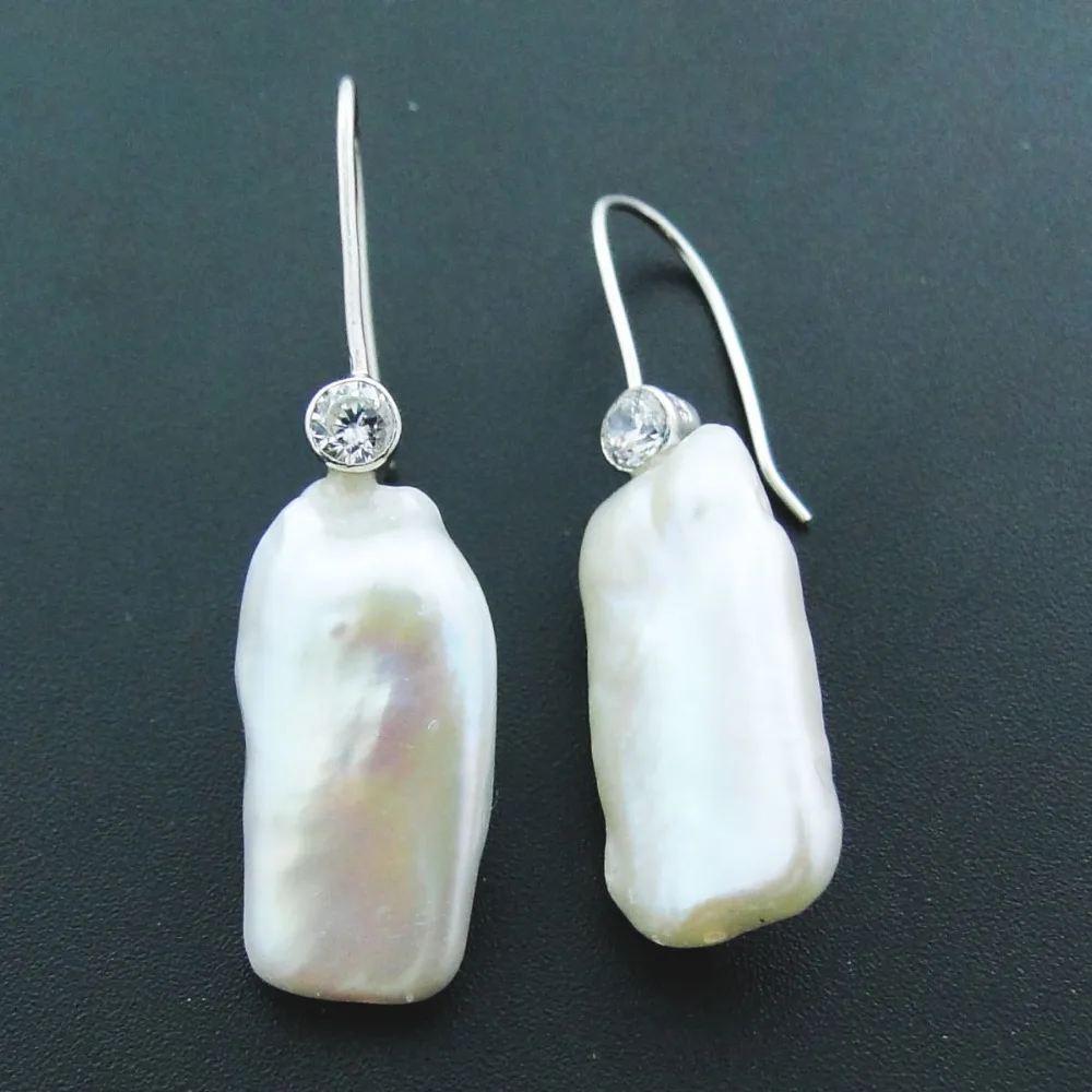 Big 11x22mm Natural Freshwater Pearl Dangle Earrings 100% Genuine 925 Sterling Silver Baroque Pearl Jewelry Earrings for Girls
Big 11x22mm Natural Freshwater Pearl Dangle Earrings 100% Genuine 925 Sterling Silver Baroque Pearl Jewelry Earrings for Girls