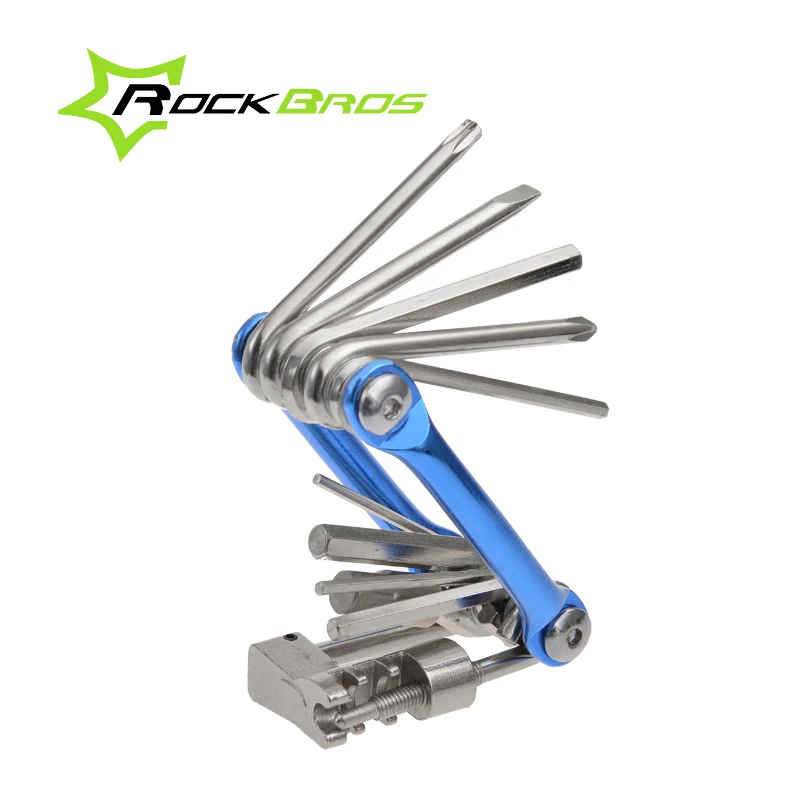 ROCKBROS Multifunctional Bicycle Repair Folding Tools Sets Kit Wrench Screwdriver Chain Cutter Portable MTB Bike Accessories | Спорт и