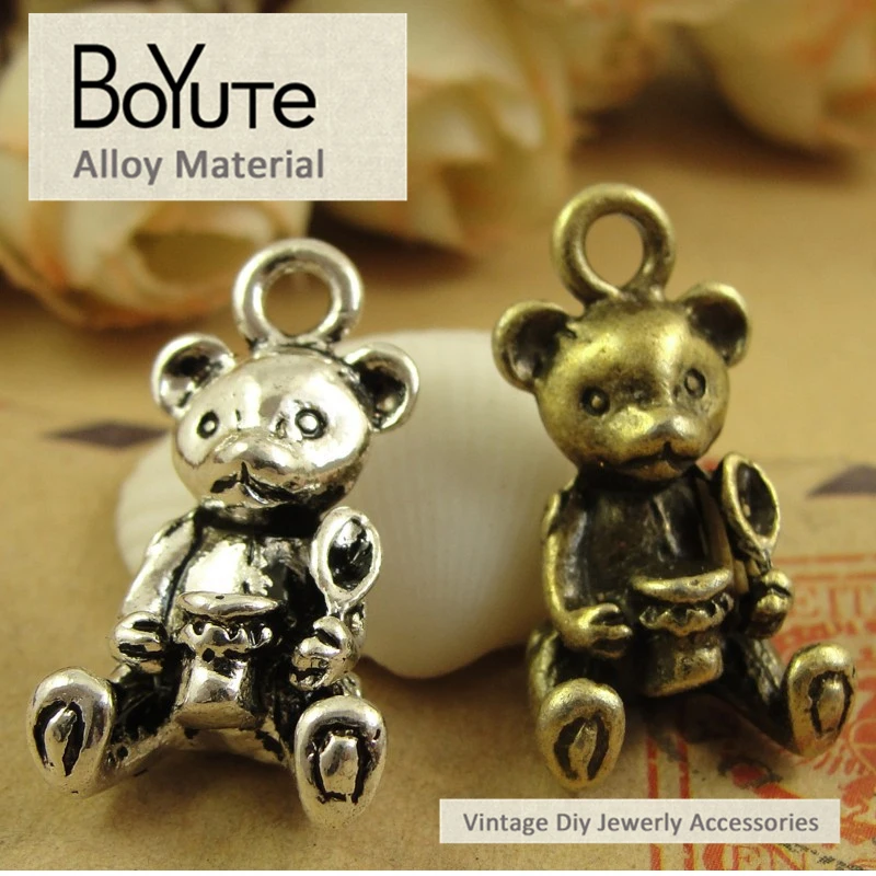 BoYuTe (40 Pieces/Lot) 24*13MM Vintage Diy Accessories Parts Alloy Antique Bronze Silver Bear Pendants for Jewelry Components
BoYuTe (40 Pieces/Lot) 24*13MM Vintage Diy Accessories Parts Alloy Antique Bronze Silver Bear Pendants for Jewelry Components