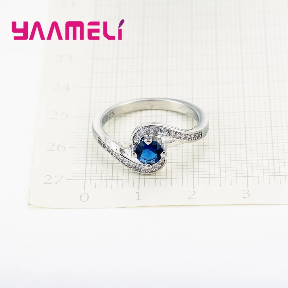 New AAA Blue Cubic Zirconia Finger Rings Genuine 925 Sterling Silver Jewelry For Women Men Crystal Present Accessories
New AAA Blue Cubic Zirconia Finger Rings Genuine 925 Sterling Silver Jewelry For Women Men Crystal Present Accessories