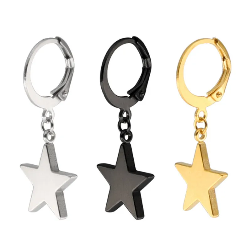 New Trendy Gold Silver Color Star Stud Earrings For Women Stainless Steel Titanium Pentagram Ear Piercings Fashion Jewelry
New Trendy Gold Silver Color Star Stud Earrings For Women Stainless Steel Titanium Pentagram Ear Piercings Fashion Jewelry